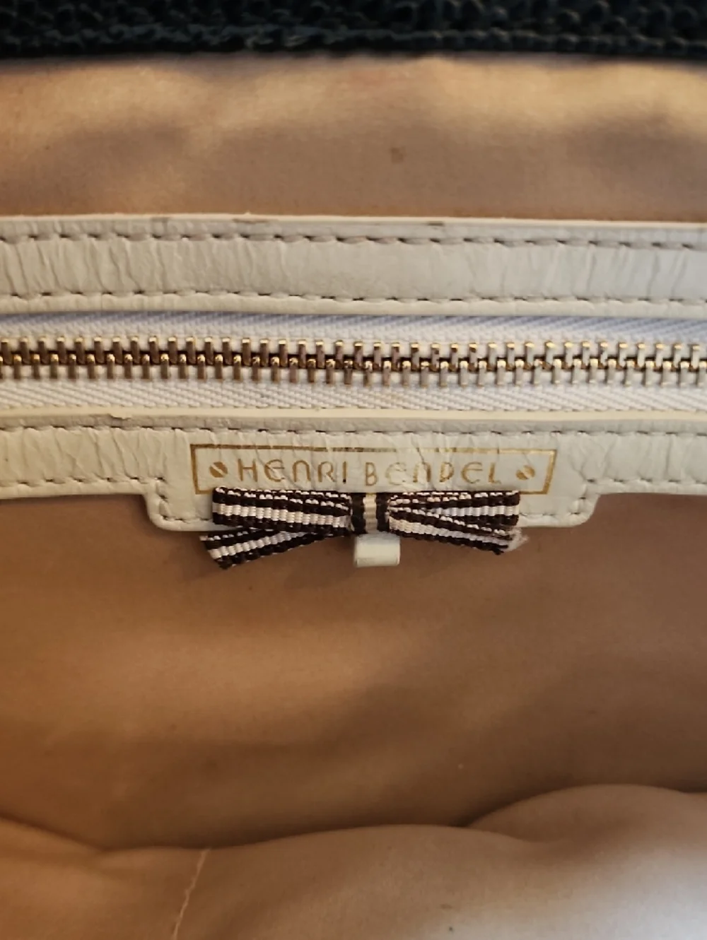 henri bendel Black Pebbled Leather Shoulder Bag with Gold Chain Strap. - Picture 2 of 13